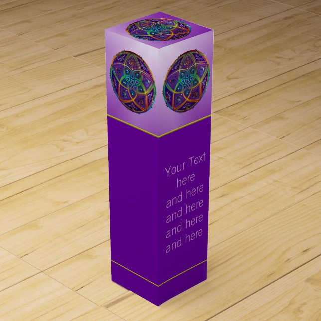 Venus Flower of Love fineART + your text Wine Box (Front)