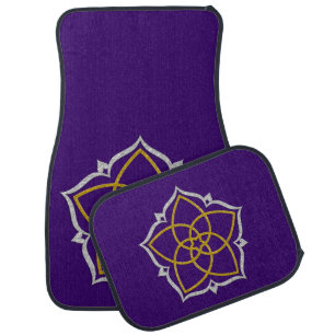 Venus Flower of Love - Lotus gold silver Car Mat