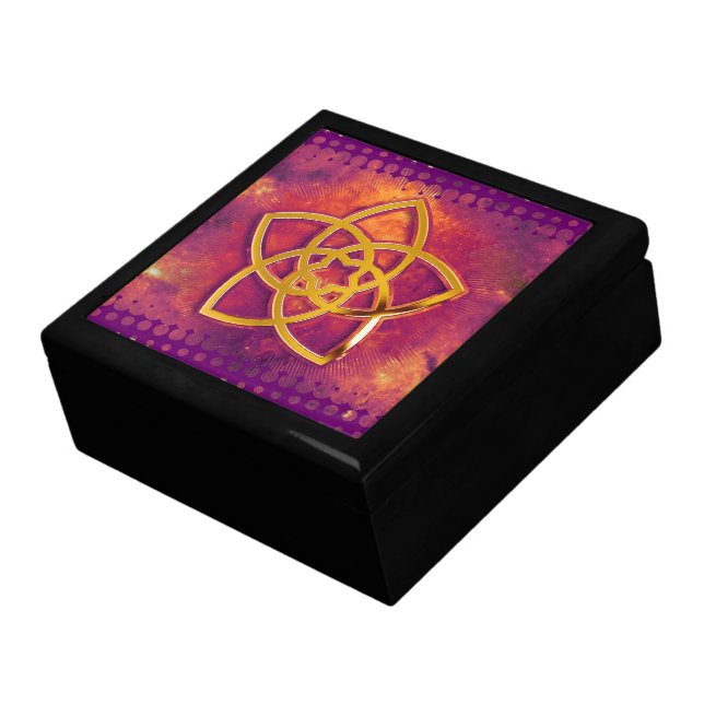 VENUS FLOWER / Venusblume GOLD UNIVERSE Keepsake Box (Side)