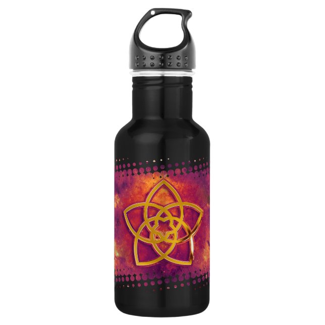 VENUS FLOWER / Venusblume GOLD UNIVERSE Stainless Steel Water Bottle (Front)