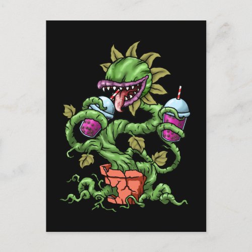 Venus Fly Trap Bubble Tea Gift Carnivorous Plants Postcard