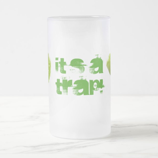 Venus Fly Trap Frosted Glass Beer Mug (Center)