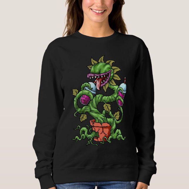 Venus Fly Trap  Kids Bubble Tea  Carnivorous Plant Sweatshirt (Front)