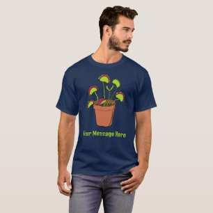 Venus Fly Trap Plant Illustration Custom T-Shirt