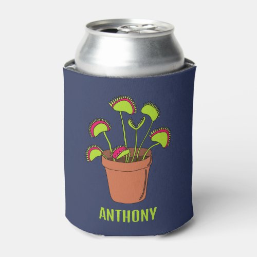 Venus Fly Trap Plant Illustration Personalized Can Cooler