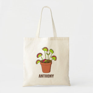 Venus Fly Trap Plant Illustration Personalized Tote Bag