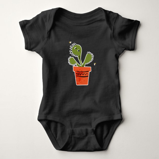 Venus Flytrap Carnivorous Like Flies Baby Bodysuit (Front)