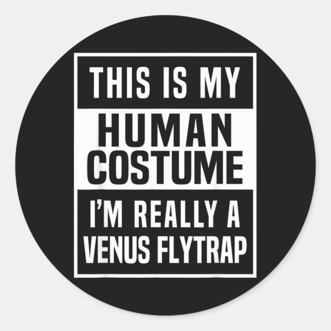 Venus Flytrap Costume Shirt funny halloween idea Classic Round Sticker (Front)