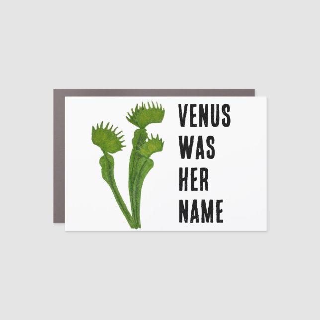 Venus Flytrap feminist sticker Car Magnet (Front)
