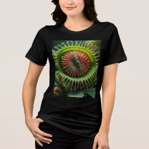 Venus Flytrap Floral Fun Weird Whimsical Tri-Blend Shirt