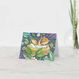 Venus Flytrap HATCHING DRAGON NOTE CARD Blank
