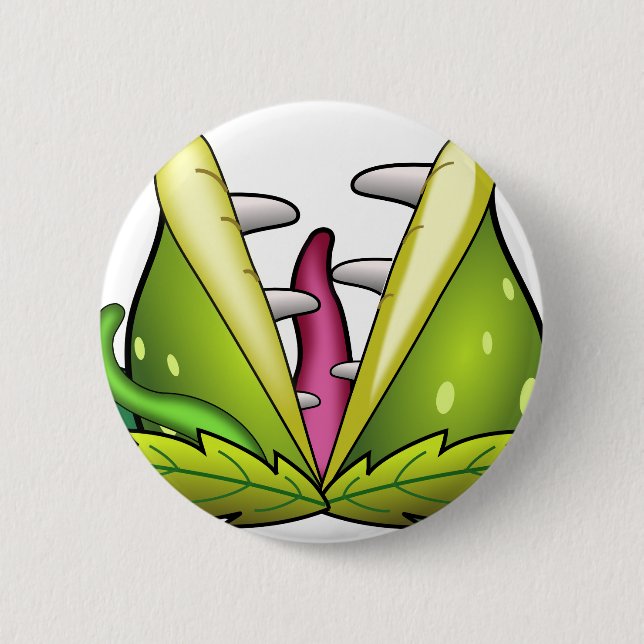 venus flytrap monster pinback button (Front)