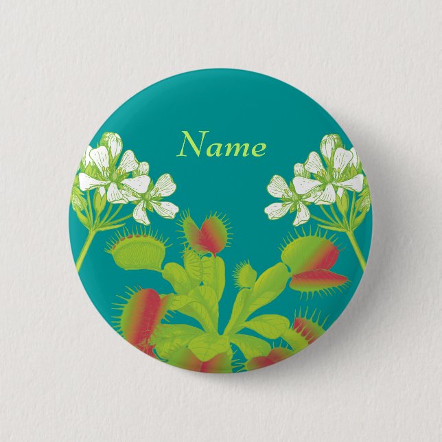 Venus Flytrap Name Badge Button (Front)