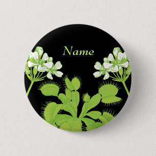 Venus Flytrap Name Tag Button