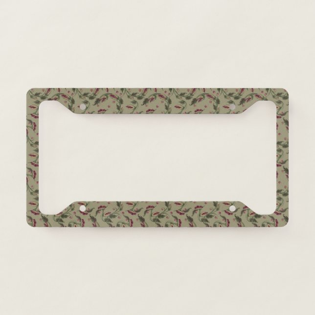 Venus Flytrap Plant License Plate Frame (Front)