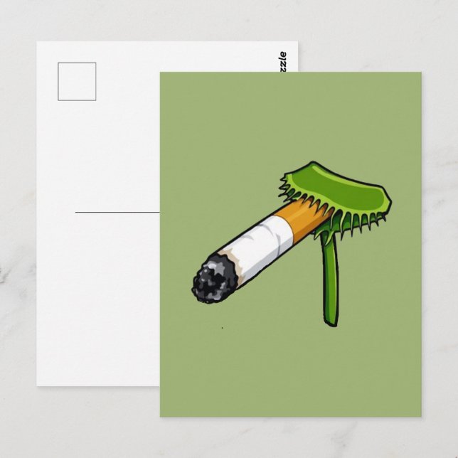 Venus Flytrap Plant With Cig Postcard (Front/Back)