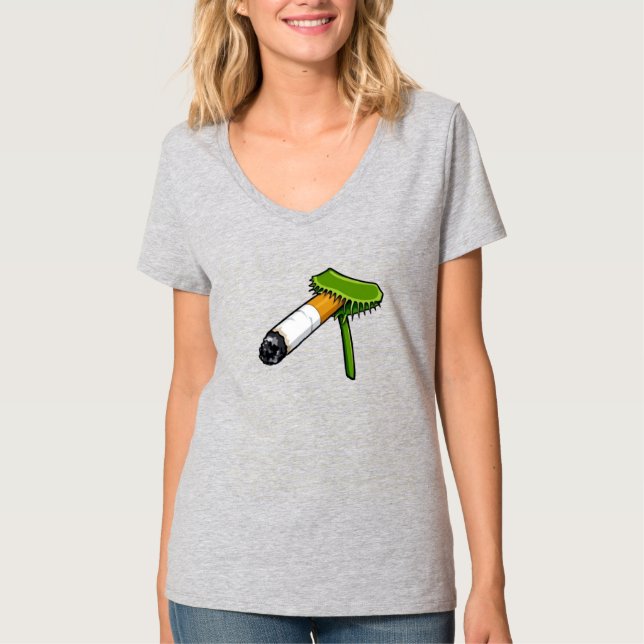 Venus Flytrap Plant With Cig T-Shirt (Front)