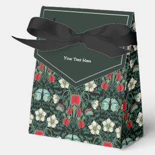 Venus Flytrap Victorian Botanical Custom Tent Favor Boxes