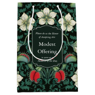 Venus Flytrap Victorian Gothic Personalized Medium Gift Bag