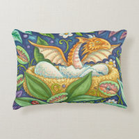Venus Flytraps and Hatching Dragon ACCENT PILLOW
