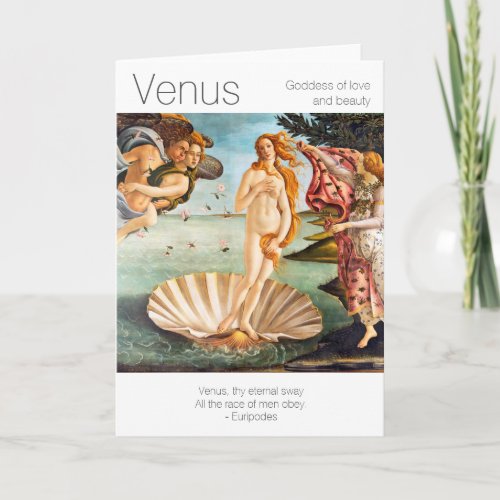 Venus Goddess of Love and Beauty Card