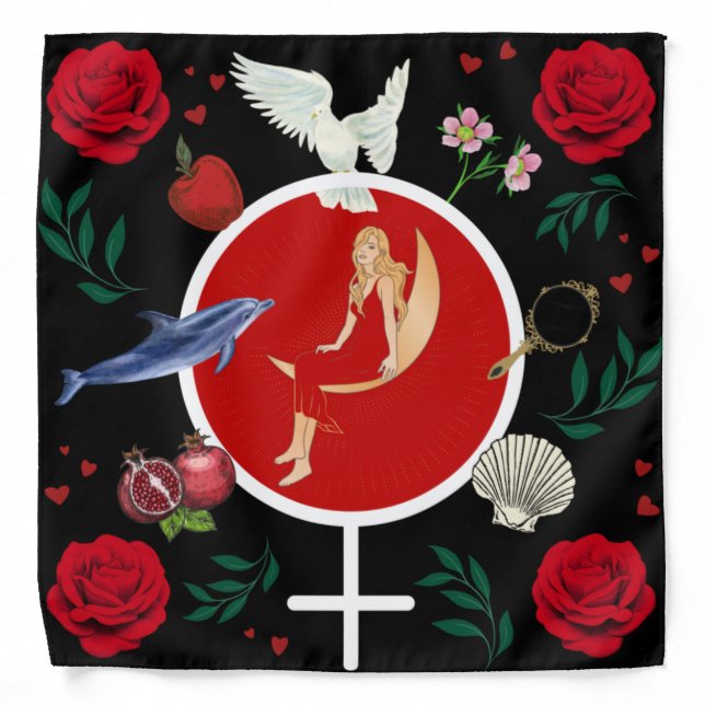 Venus Goddess Tarot/Altar Cloth Bandana (Front)