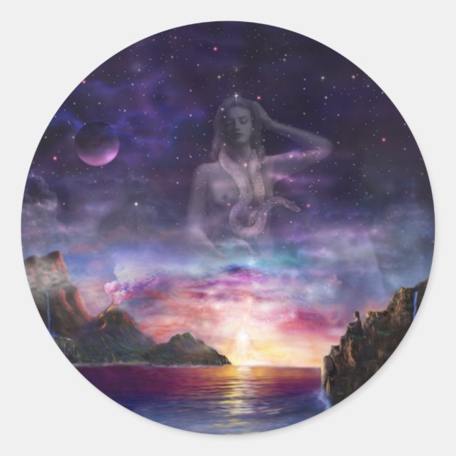 Venus in Scorpio Classic Round Sticker (Front)