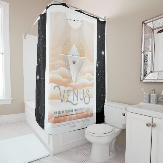 Venus Obsevatory for Mars Transit space tourism Shower Curtain