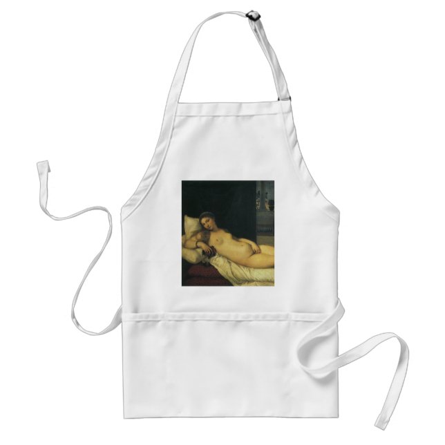Venus of Urbino by Titian, Renaissance Art Adult Apron (Front)