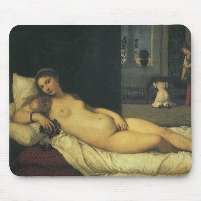 Venus of Urbino by Titian, Renaissance Art Mouse Pad (Front)