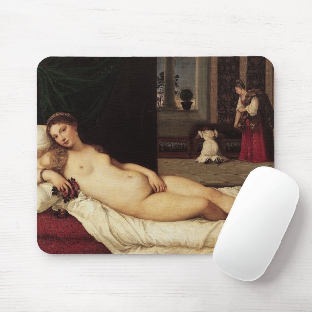 Venus of Urbino Titian 1538 Venice  Mouse Pad (With Mouse)