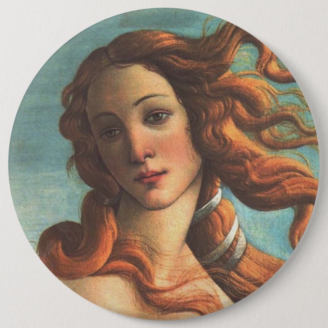 Venus on the Half Shell (detail) Pinback Button (Front)