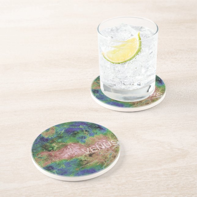 Venus, solar system sandstone coaster (Side)