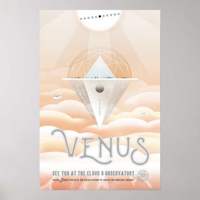 Venus Vintage Space Travel Poster (Front)