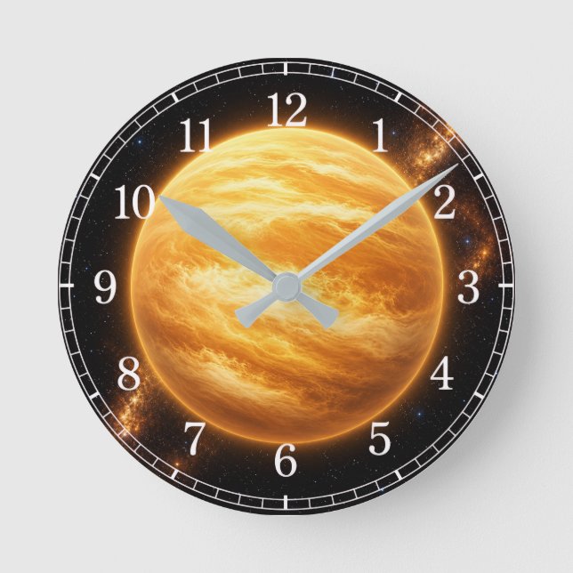 Venus Wall Clock — Space-Inspired Design (Front)