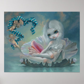 Venus with Cherubs ART PRINT lowbrow art big eyes