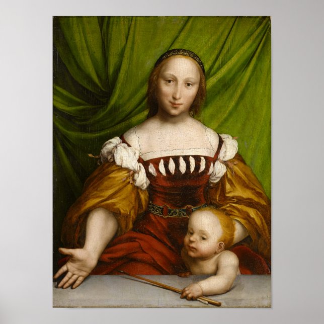 Venus with Cupid, 1526-28 (oil on limewood) Poster (Front)