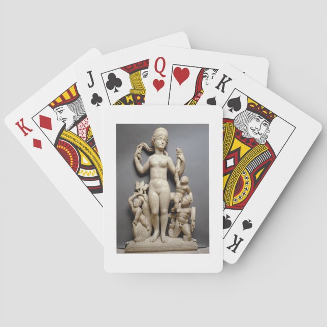Venus with putti, a triton and a dolphin, Roman, 4 Poker Cards (Back)