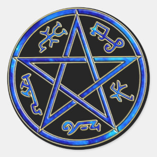 ver 01 - Solomon's Devil's/Demon Trap - Black Classic Round Sticker