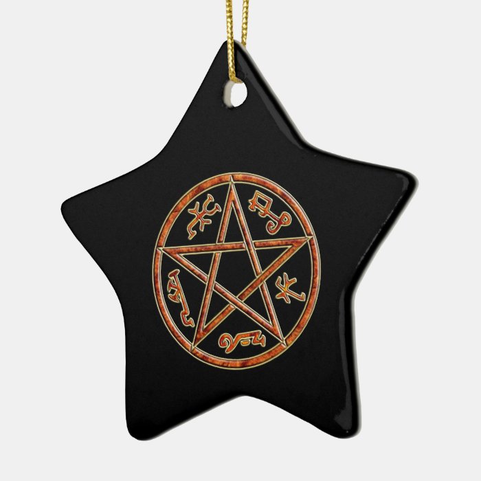 ver 02   Solomon's Devil's/Demon Trap   Black Christmas Tree Ornaments