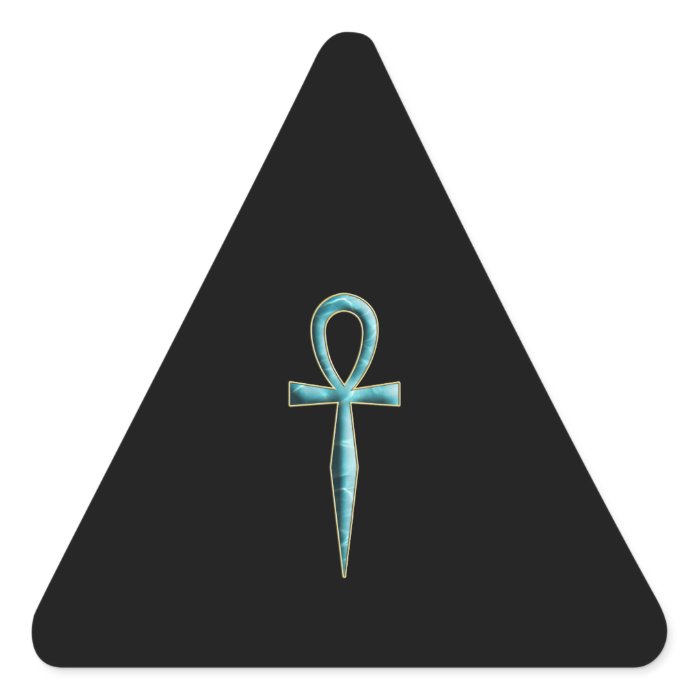 ver 05 – Ankh – black background Triangle Sticker