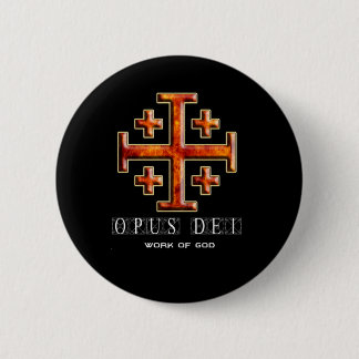 Ver 3 – Jerusalem Cross – Opus Dei - Black Back Button