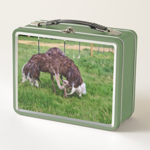Vera the Ostrich Metal Lunch Box