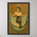 Veracruz dancer art nouveau framed art