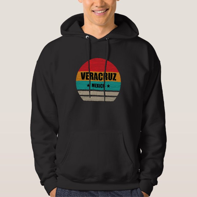 Veracruz Mexico  Proud Mexican  Veracruz Retro Vin Hoodie (Front)