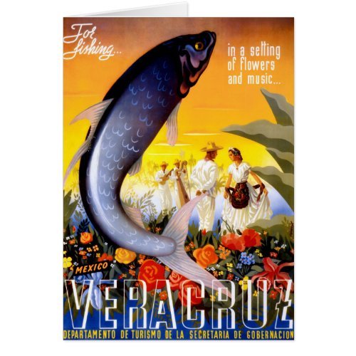 Veracruz Mexico Vintage Travel Poster Restored