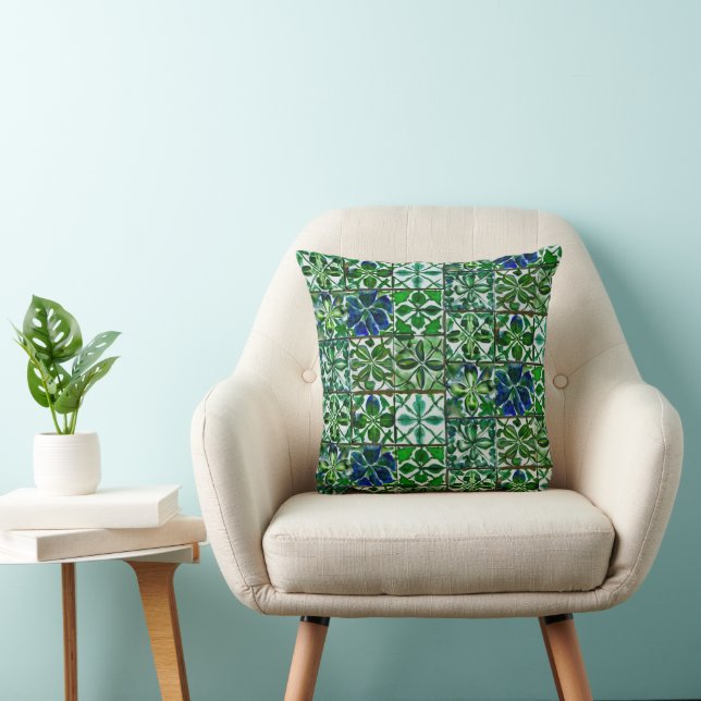 Veranda Verde  Throw Pillow (Chair)