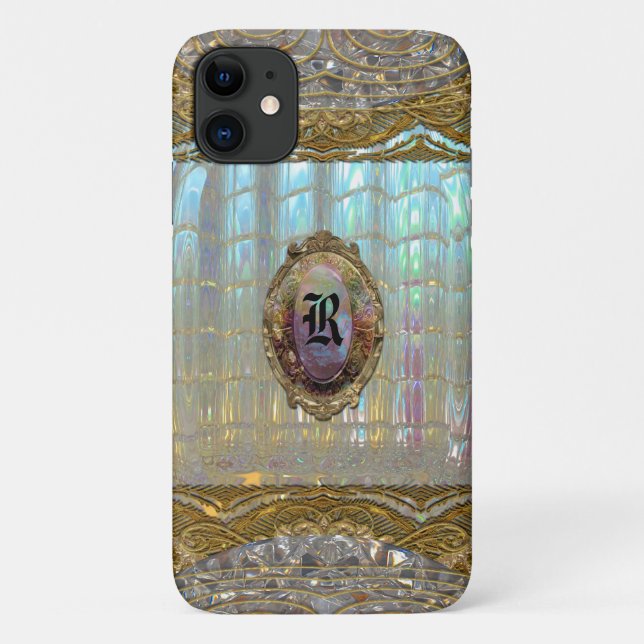 Veraspeece Beautiful Unique Baroque Monogram Case-Mate iPhone Case (Back)