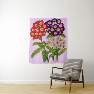verbena flowers print tapestry