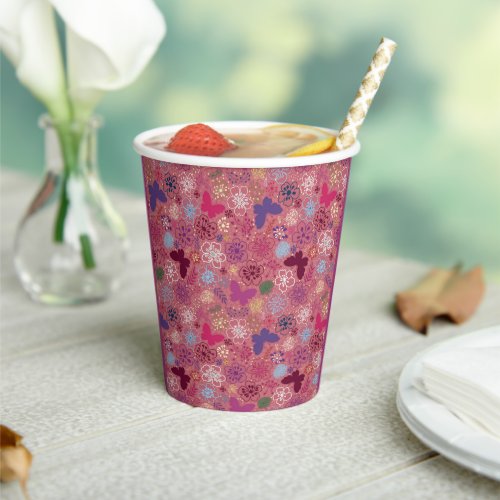 Verbena Pink Paper Cup